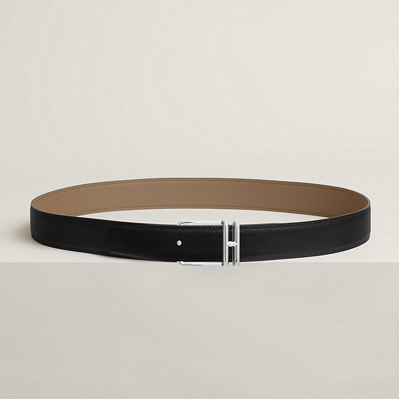 Volte-face reversible belt buckle & Reversible leather strap 32&nbsp;mm