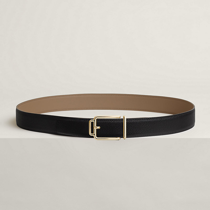 Volte-face reversible belt buckle & Reversible leather strap 32&nbsp;mm