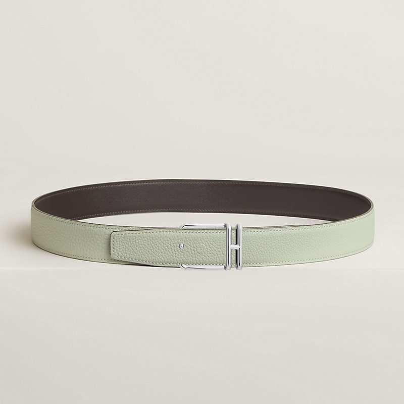 Volte-face reversible belt buckle & Reversible leather strap 32&nbsp;mm