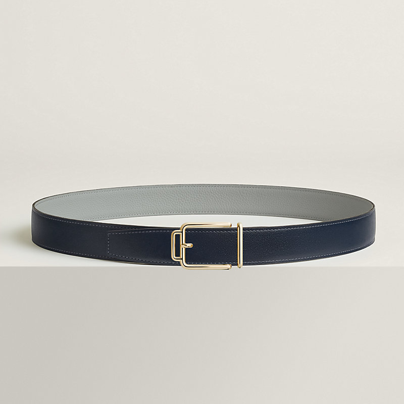 Volte-face reversible belt buckle & Reversible leather strap 32&nbsp;mm