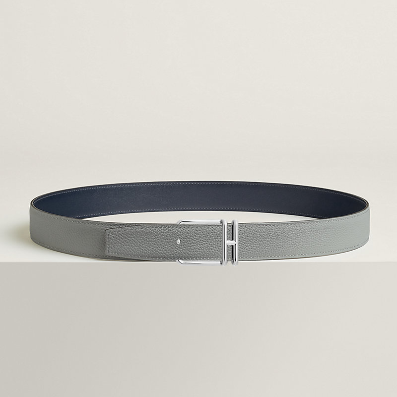 Volte-face reversible belt buckle & Reversible leather strap 32&nbsp;mm