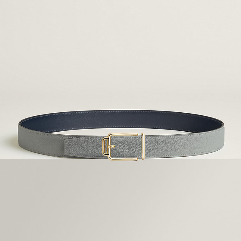 Volte-face reversible belt buckle & Reversible leather strap 32&nbsp;mm