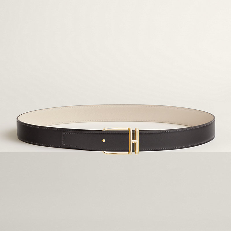 Volte-face reversible belt buckle & Reversible leather strap 32 mm