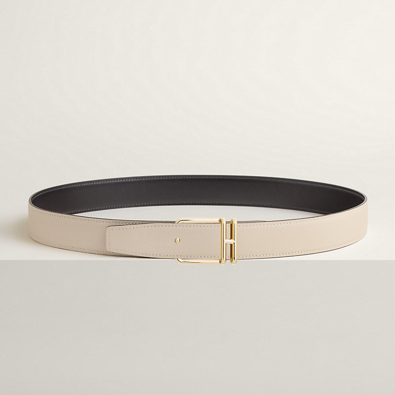 Volte-face reversible belt buckle & Reversible leather strap 32 mm