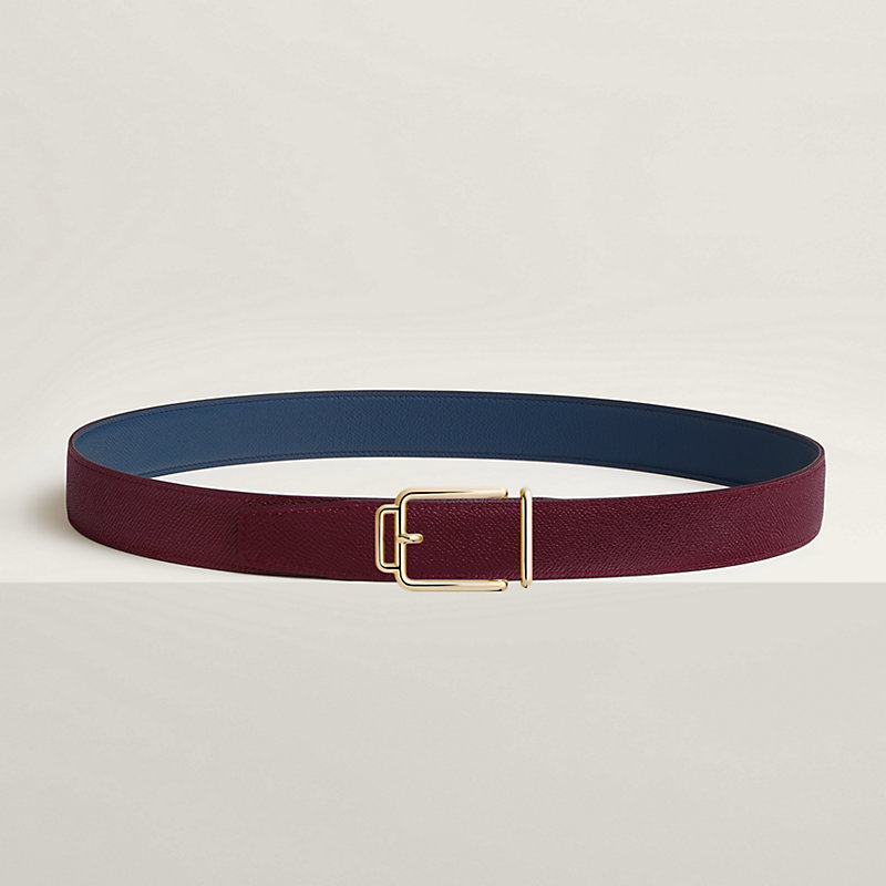 Volte-face reversible belt buckle & Reversible leather strap 32 mm