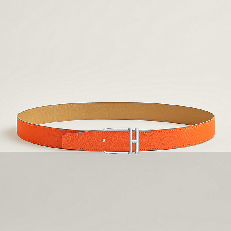 Volte-face reversible belt buckle & Reversible leather strap 32&nbsp;mm