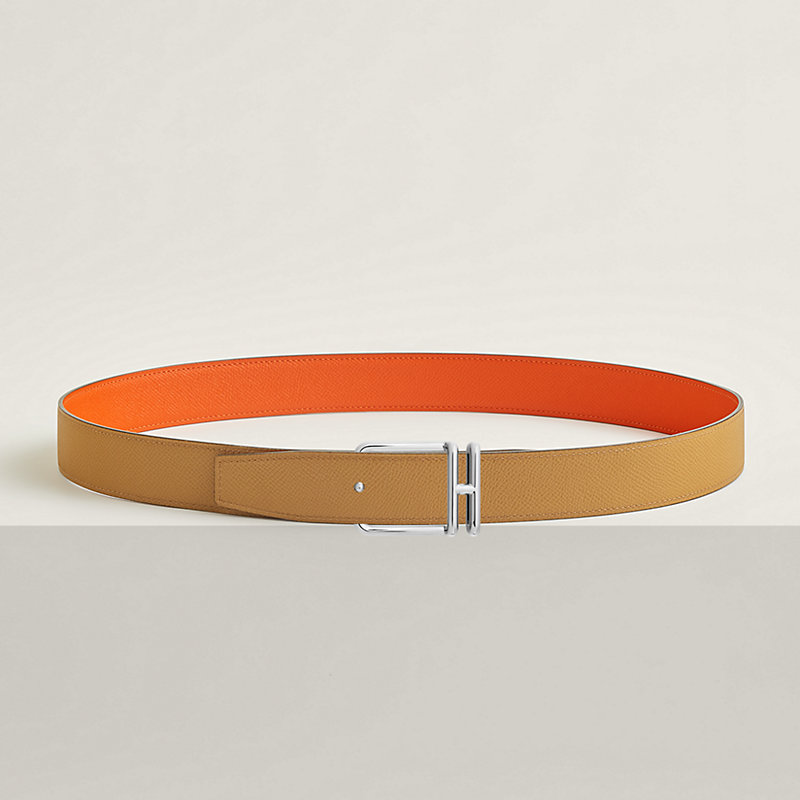 Volte-face reversible belt buckle & Reversible leather strap 32&nbsp;mm