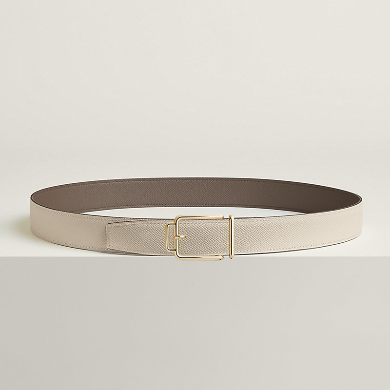 Volte-face reversible belt buckle & Reversible leather strap 32 mm