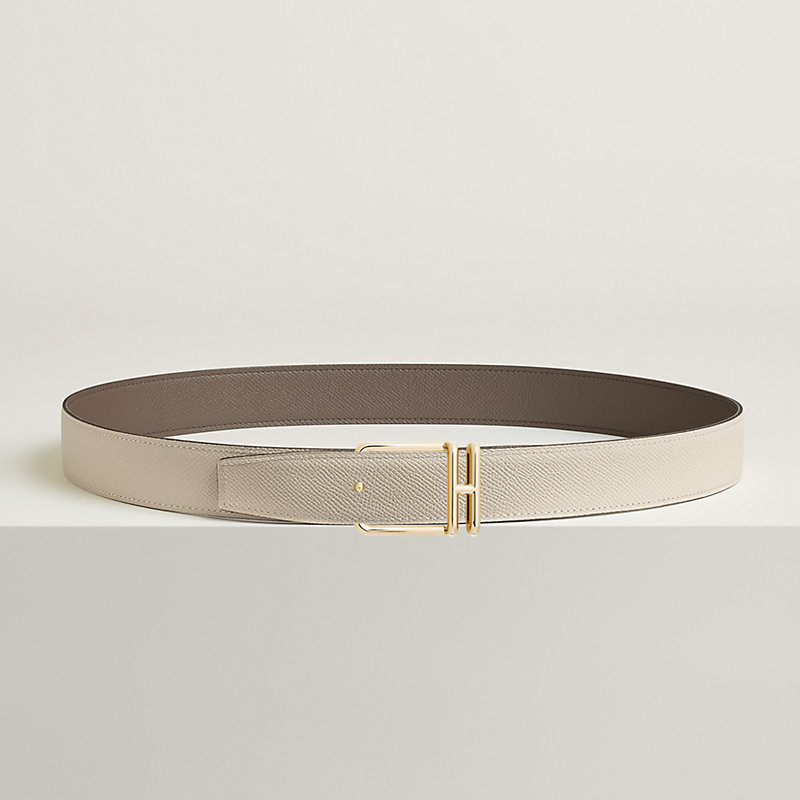 Volte-face reversible belt buckle & Reversible leather strap 32 mm