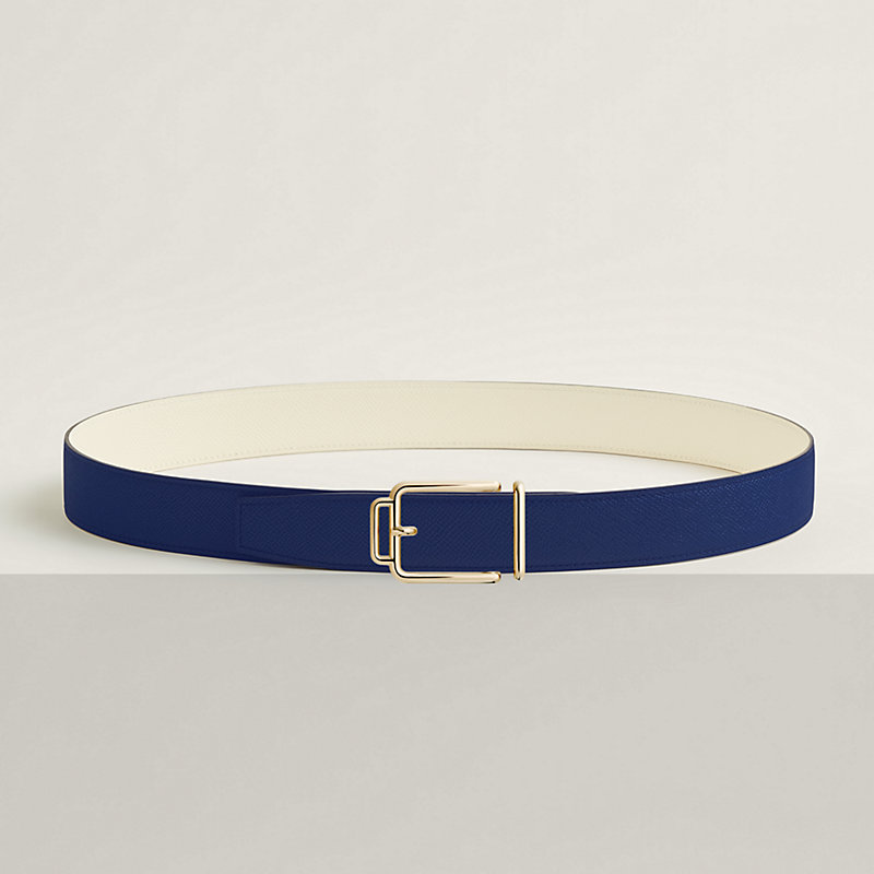 Volte-face reversible belt buckle & Reversible leather strap 32 mm
