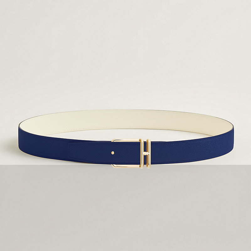 Volte-face reversible belt buckle & Reversible leather strap 32 mm