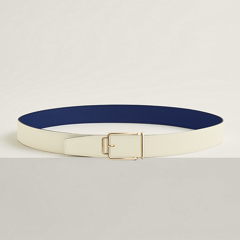 Volte-face reversible belt buckle & Reversible leather strap 32 mm