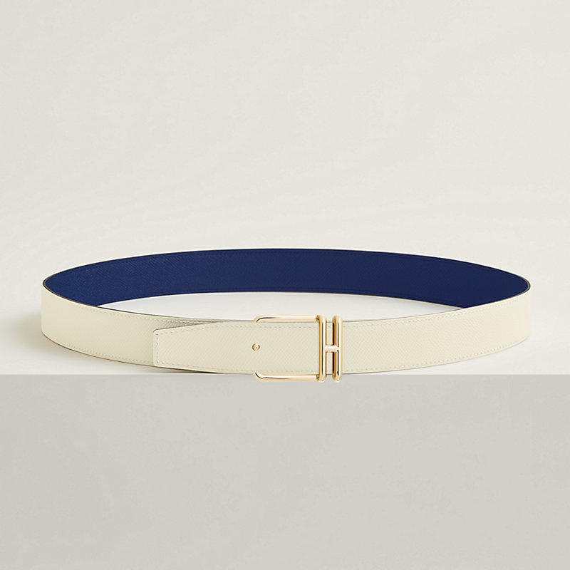 Volte-face reversible belt buckle & Reversible leather strap 32 mm