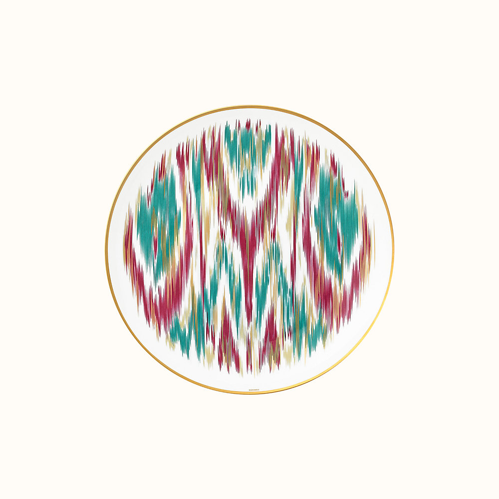 Voyage en Ikat dessert plate Hermès UK