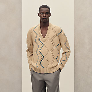 【HERMES】エルメス ボヤージュ ニット Hロゴ Vネック セーター　新作 24090718_8.jpg