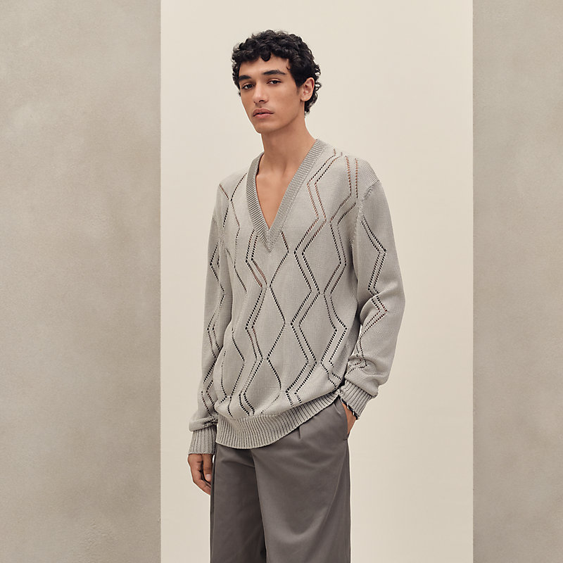 Vネックニット 《ジュール・エ・アジュール》 | Hermès - エルメス