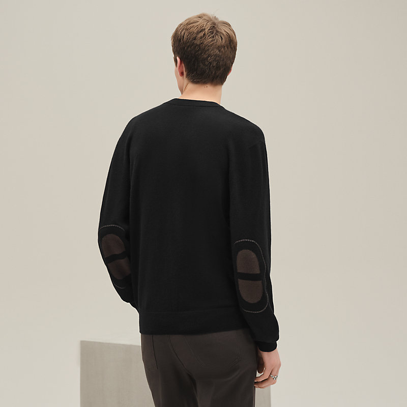 HERMES カシミヤ手袋 トリ・マイヨン メンズ M シェーヌダンクル