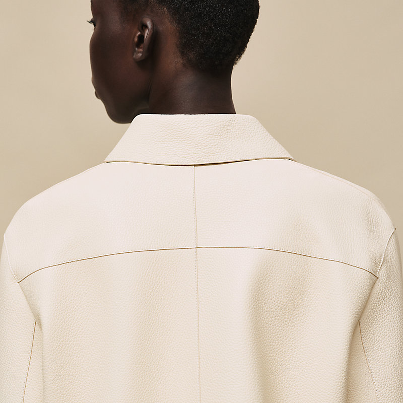 Washed deerskin jacket