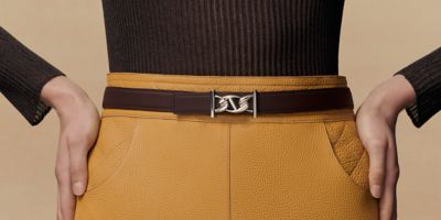 Hermès 4B Biscuit Epsom Constance Slim Wallet Waist Bag Belt Gold Hardware