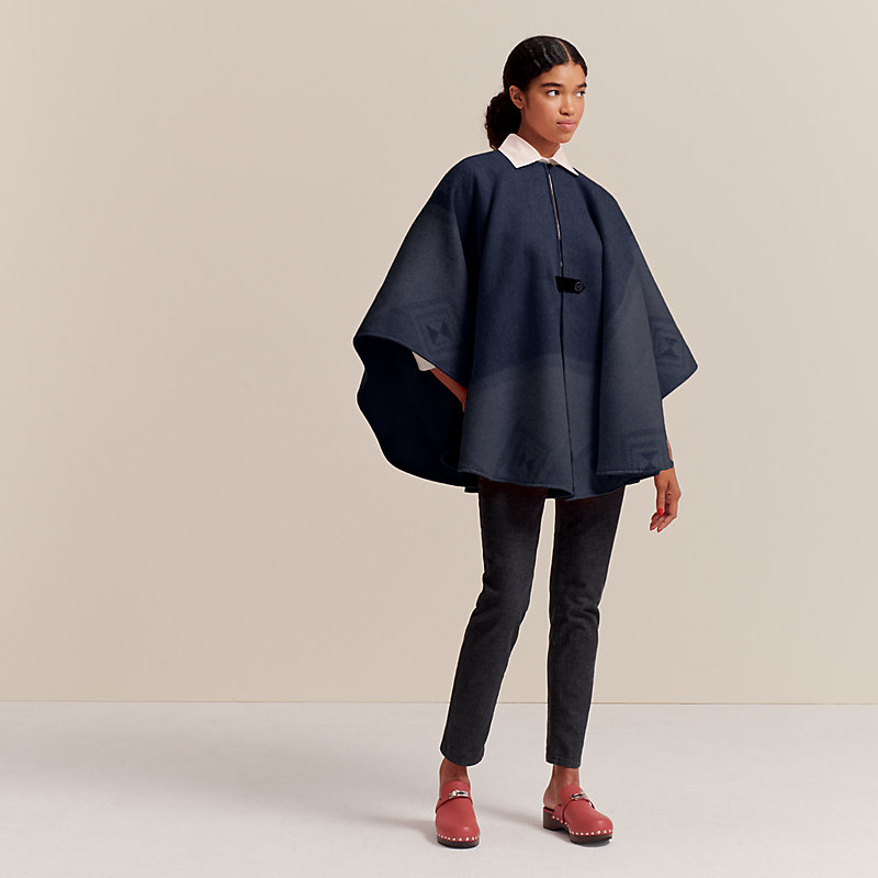 wool and cashmere poncho