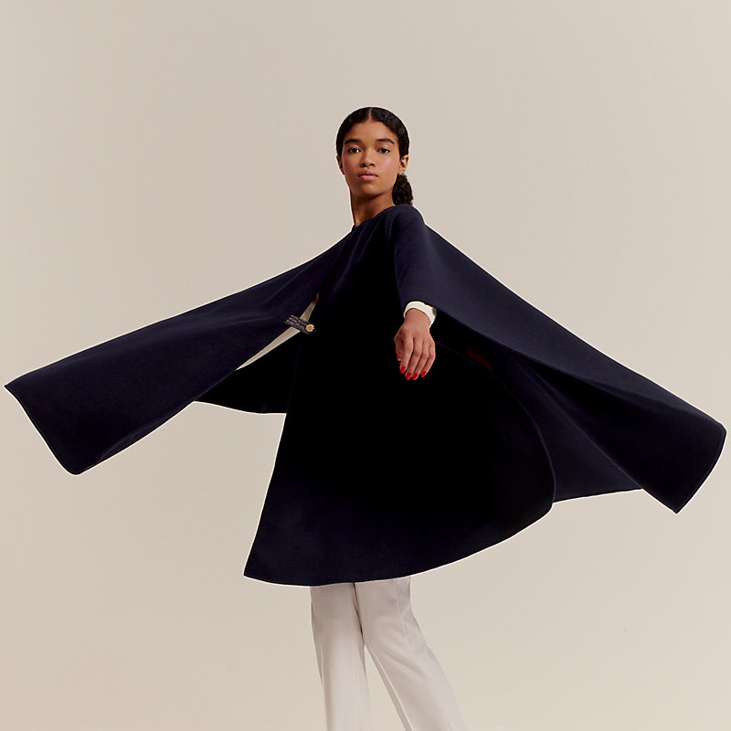 Wool and linen cape