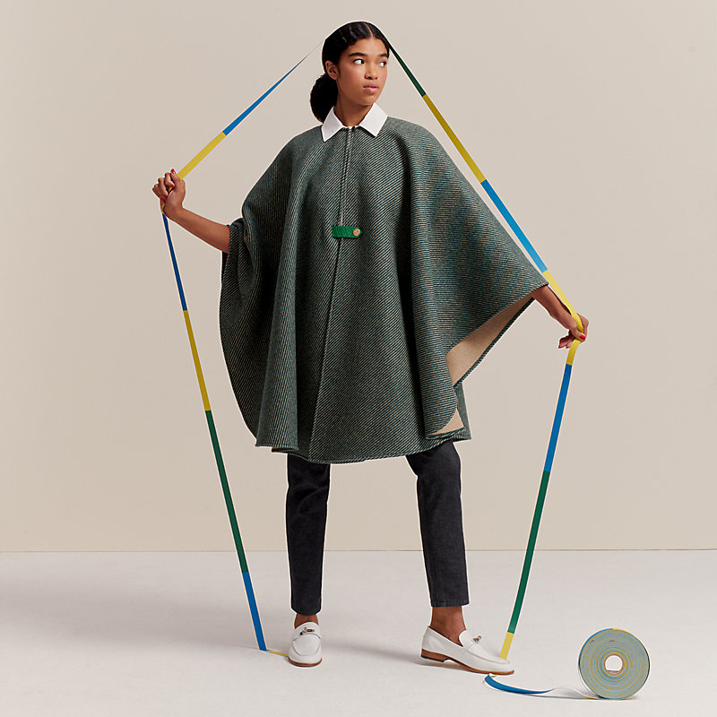 Wool and linen cape