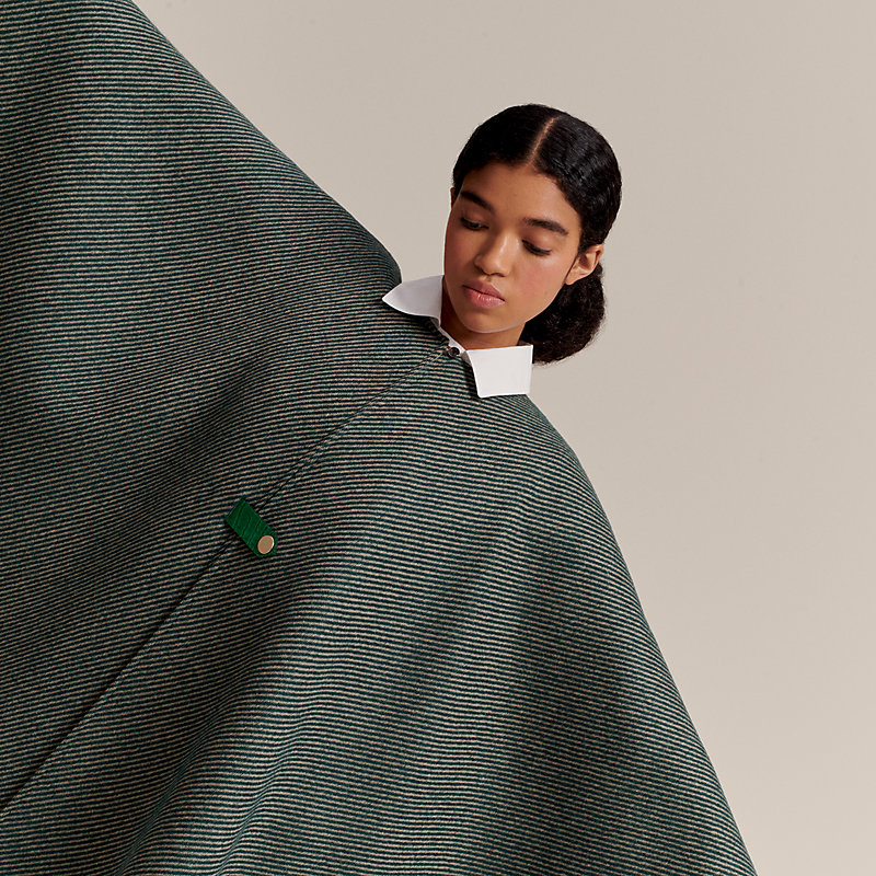 Wool and linen cape