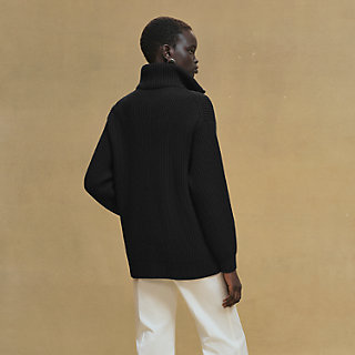 Wool knit jacket - Black | Hermès Finland