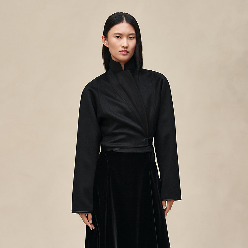 Wrap cashmere jacket