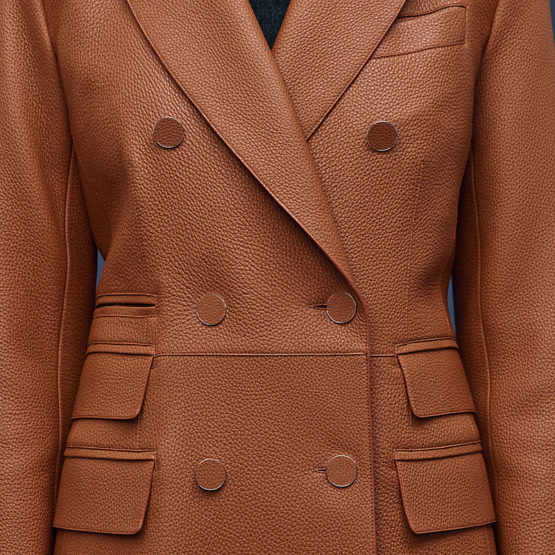 Wrap leather suit jacket, View: , view 6 of 8