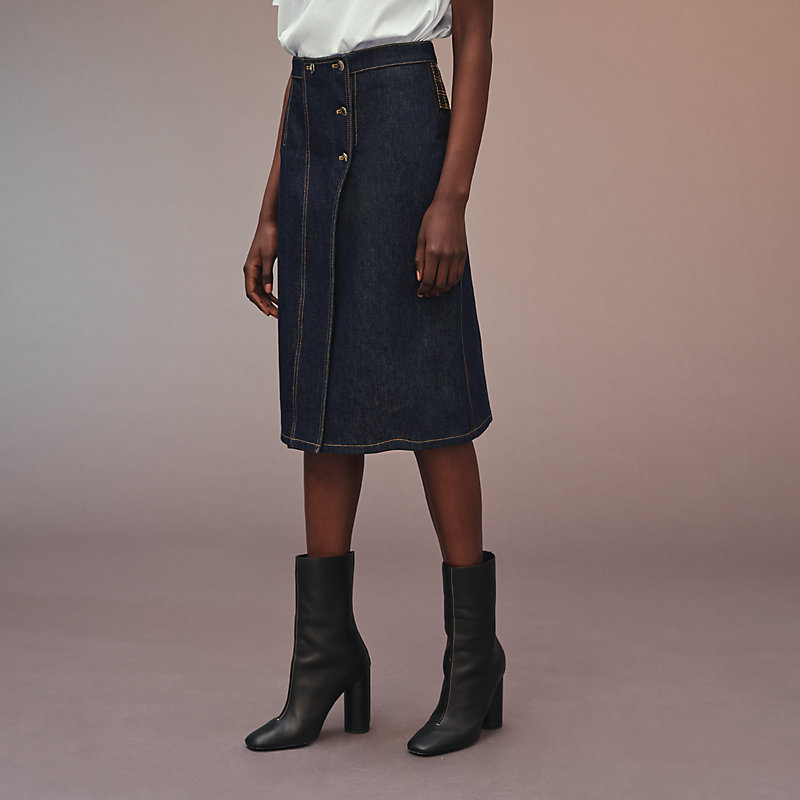 Wraparound denim skirt | Hermès UAE