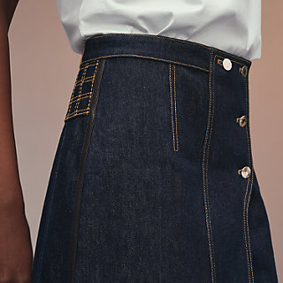 wrap around denim skirt