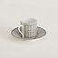 Xícara e pires de café Mosaïque au 24 platina, Exibir: Sendo usado, worn, visualizar 3 de 3