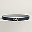 Yachting belt buckle & Reversible leather strap 32 mm, view 1 of 3