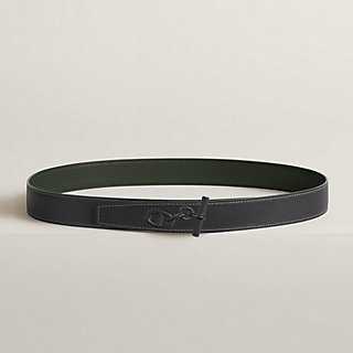 Yachting belt buckle & Reversible leather strap 32 mm