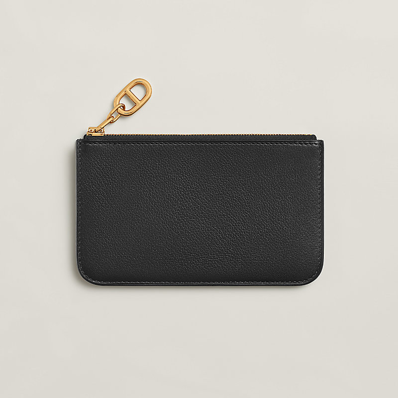 Zipengo Chaine d'Ancre card holder - Black | Hermès UK