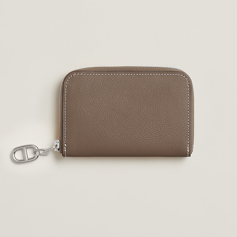【人気色♪】HERMES Zipengo コンパクトカード ホルダー HERMES お洒落 カードケース Zipengo Compact Chaine d'Ancre
