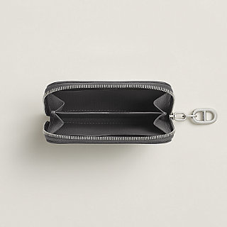 Zipengo Chaine d'Ancre Compact card holder - Grey | Hermès USA