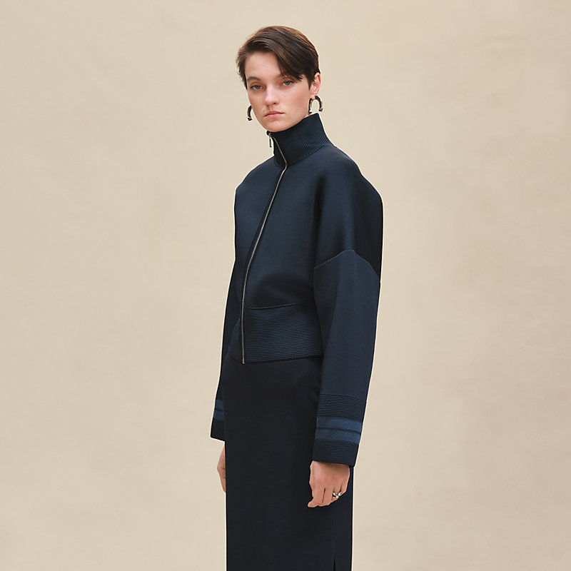 ジャケット・アウター HeRIN.CYE A-line bicolor blouson HeRIN.CYE A-line bicolor blouson BLK -靴＆ファッション通販