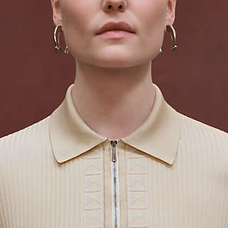 Zipped cardigan - White | Hermès Canada