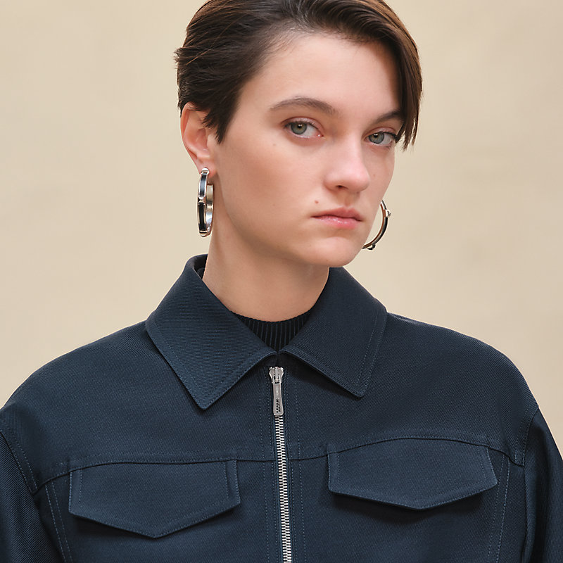 Zipped denim jacket
