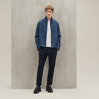 HERMES シャツ 39 エルメス コットン シャツ 39 メンズ ホワイト×レッド セリエ