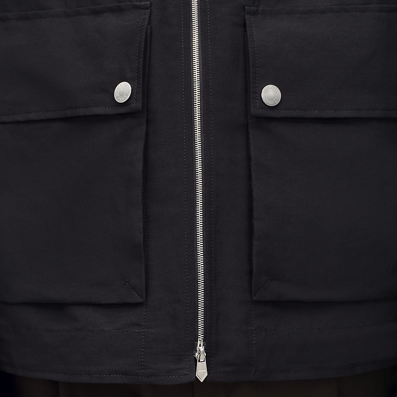Zipped hooded jacket