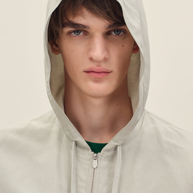 Zipped hooded jacket