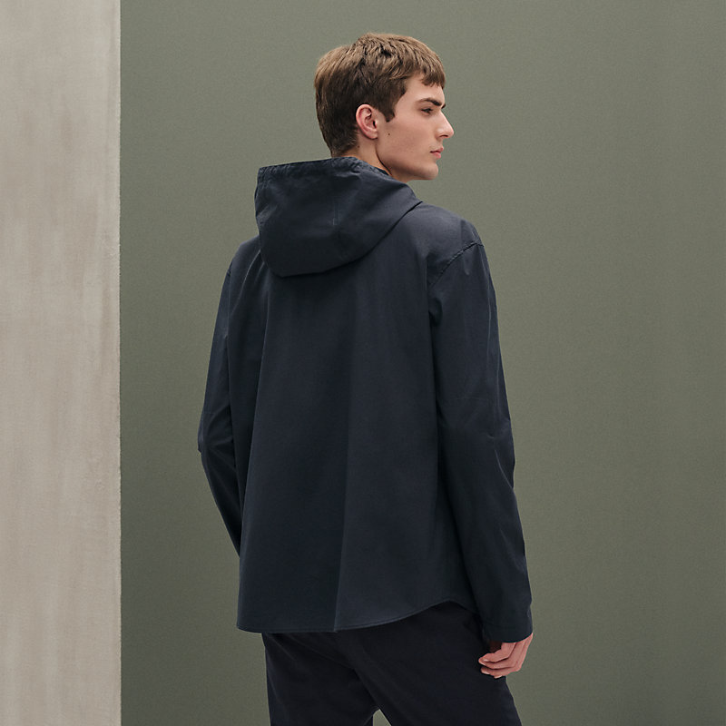 Zipped hooded jacket shirt | Hermès Macau SAR