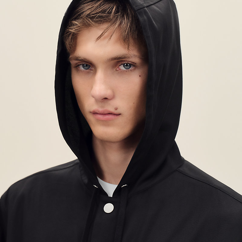 Zipped hooded jacket shirt