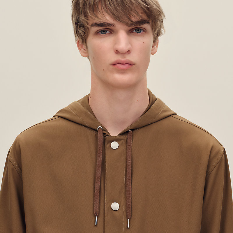 Zipped hooded jacket shirt