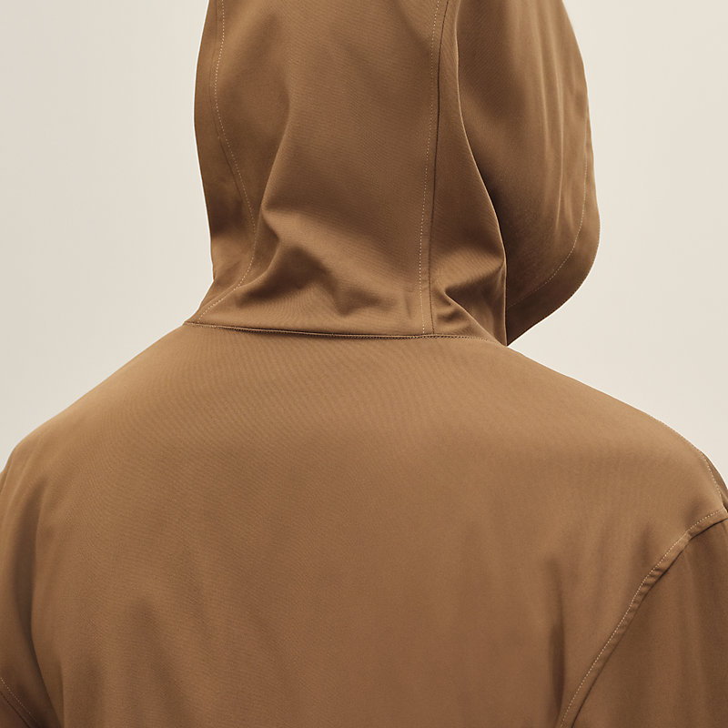 Zipped hooded jacket shirt