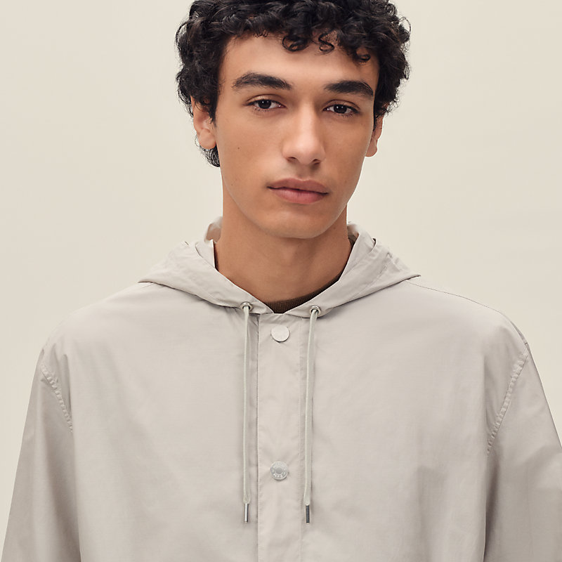 Zipped hooded jacket shirt