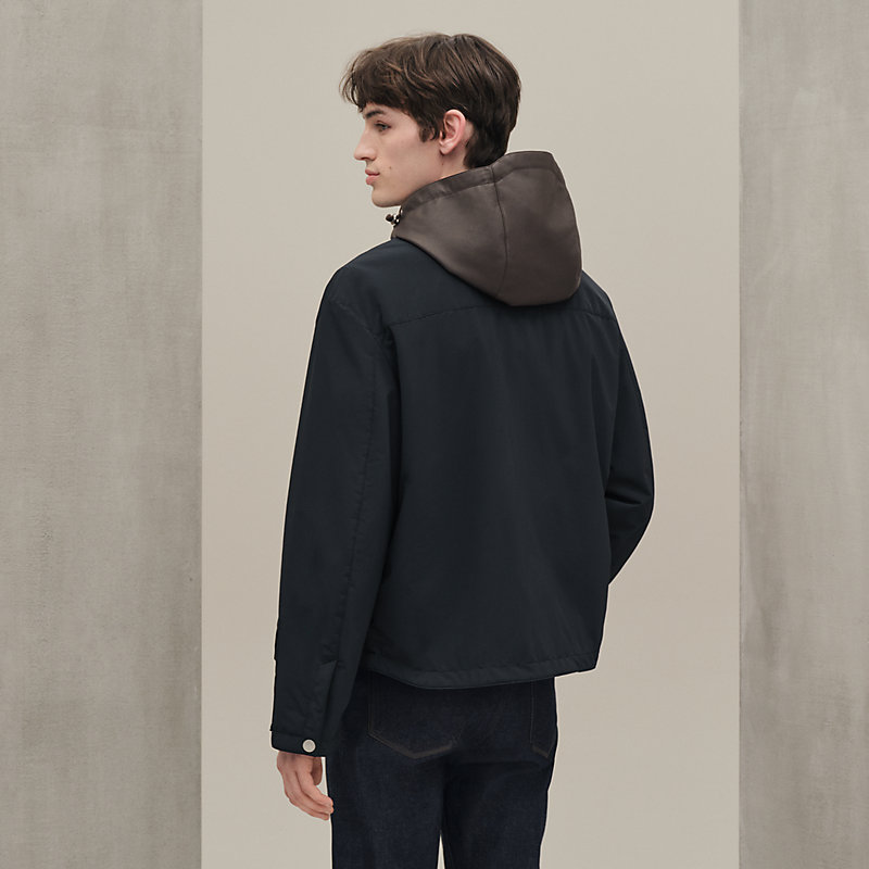 洗練された動きの美学 HERMES Giacca Zip Bicolore ジャケット Reversible zipped jacket | Hermès Singapore